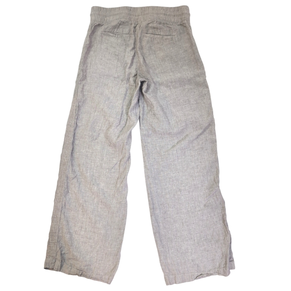 Athleta Cargo Linen Wide Leg Pant Grey - Picture 2 of 4